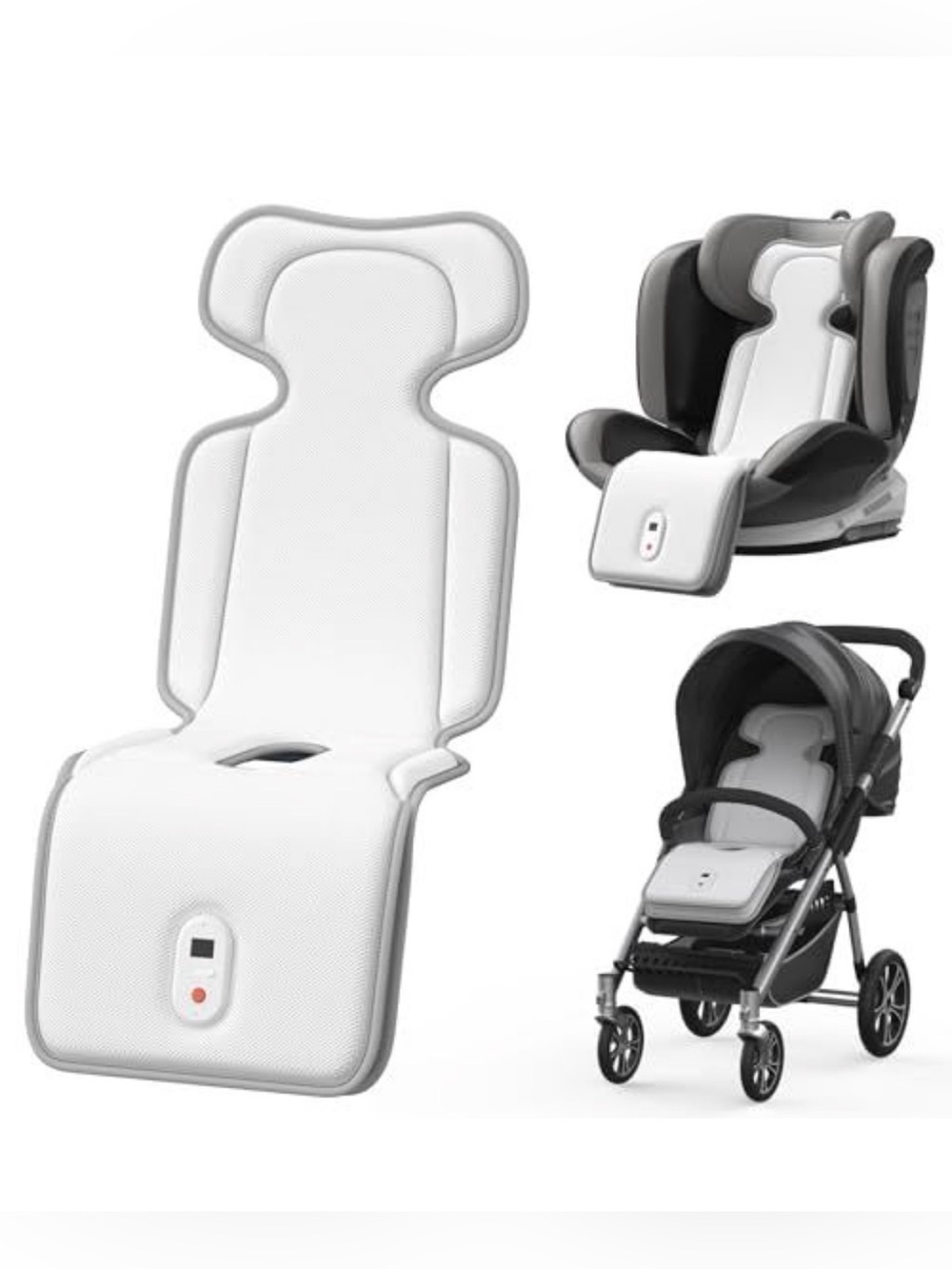 Universal White Cooling Seat Liner for Baby Car Seats & Strollers